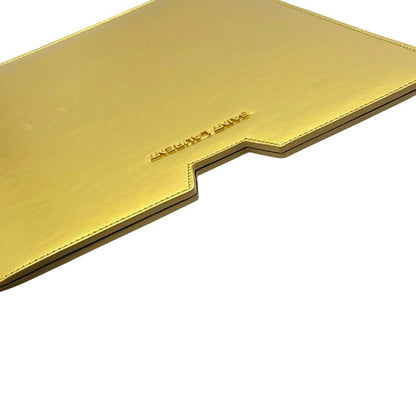 Saint Laurent iPad Case Tablet Pouch Leather Metallic Gold Practical — view 5