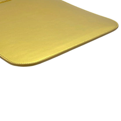 Saint Laurent iPad Case Tablet Pouch Leather Metallic Gold Practical — view 3