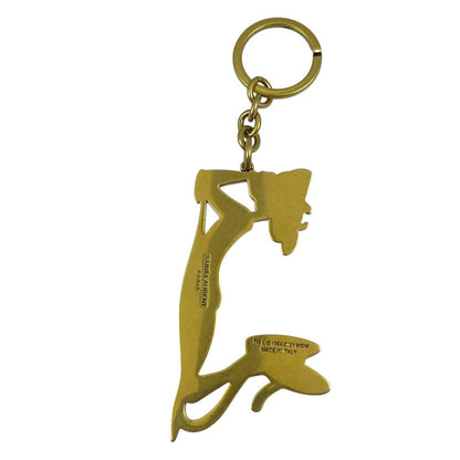 Saint Laurent Pink Panthere Key Holder Key Ring Charm Tiger Yellow Gold Unique — view 2