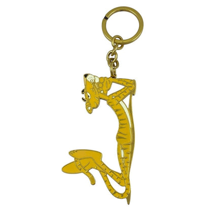Saint Laurent Pink Panthere Key Holder Key Ring Charm Tiger Yellow Gold Unique