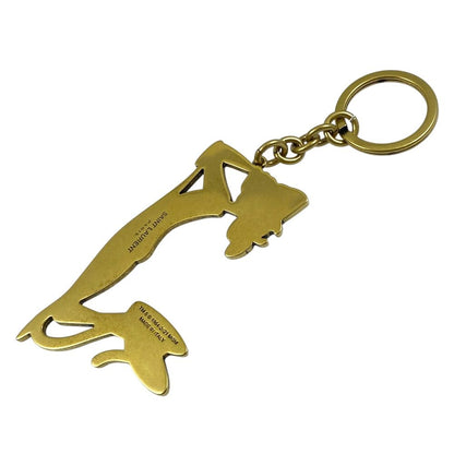 Saint Laurent Pink Panthere Key Holder Key Ring Charm Tiger Yellow Gold Unique — view 6