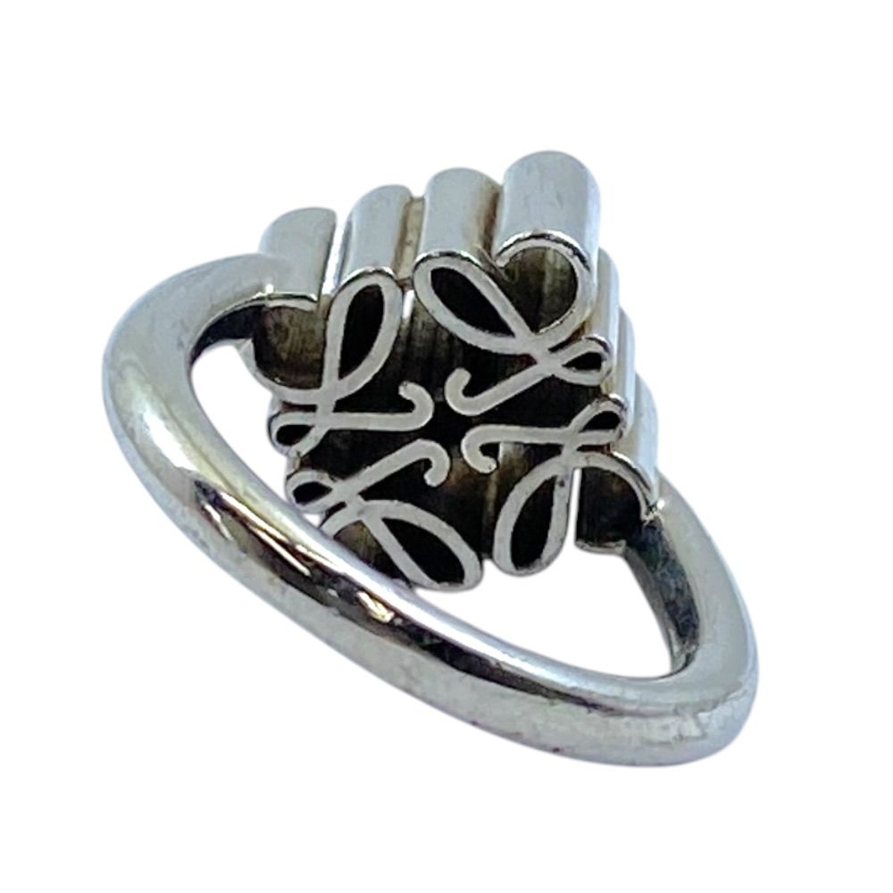 Loewe Single Anagram Ring Cube Silver Mode Accent — view 3