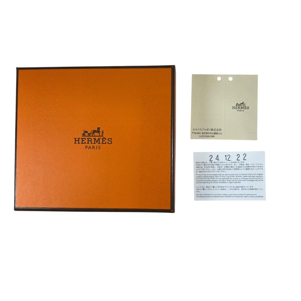 Hermes Epsom Calvi Coin Case Pass Wallet Leather Black Practical — view 9