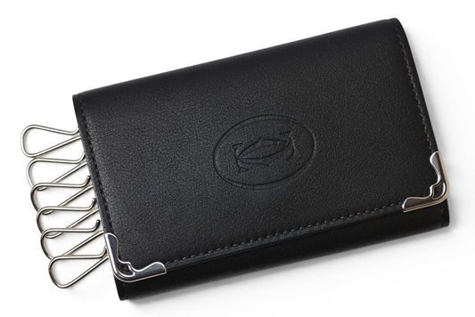 Cartier Key Case Key Holder 6 Must de Cartier Black 2C Logo