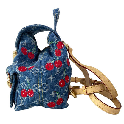 Louis Vuitton Backpack Monogram Cherry LV Takashi Murakami Venice Denim — view 4