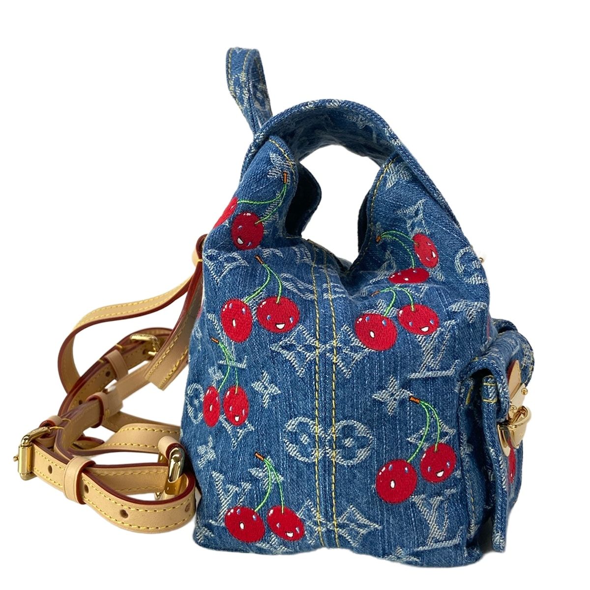 Louis Vuitton Backpack Monogram Cherry LV Takashi Murakami Venice Denim — view 2