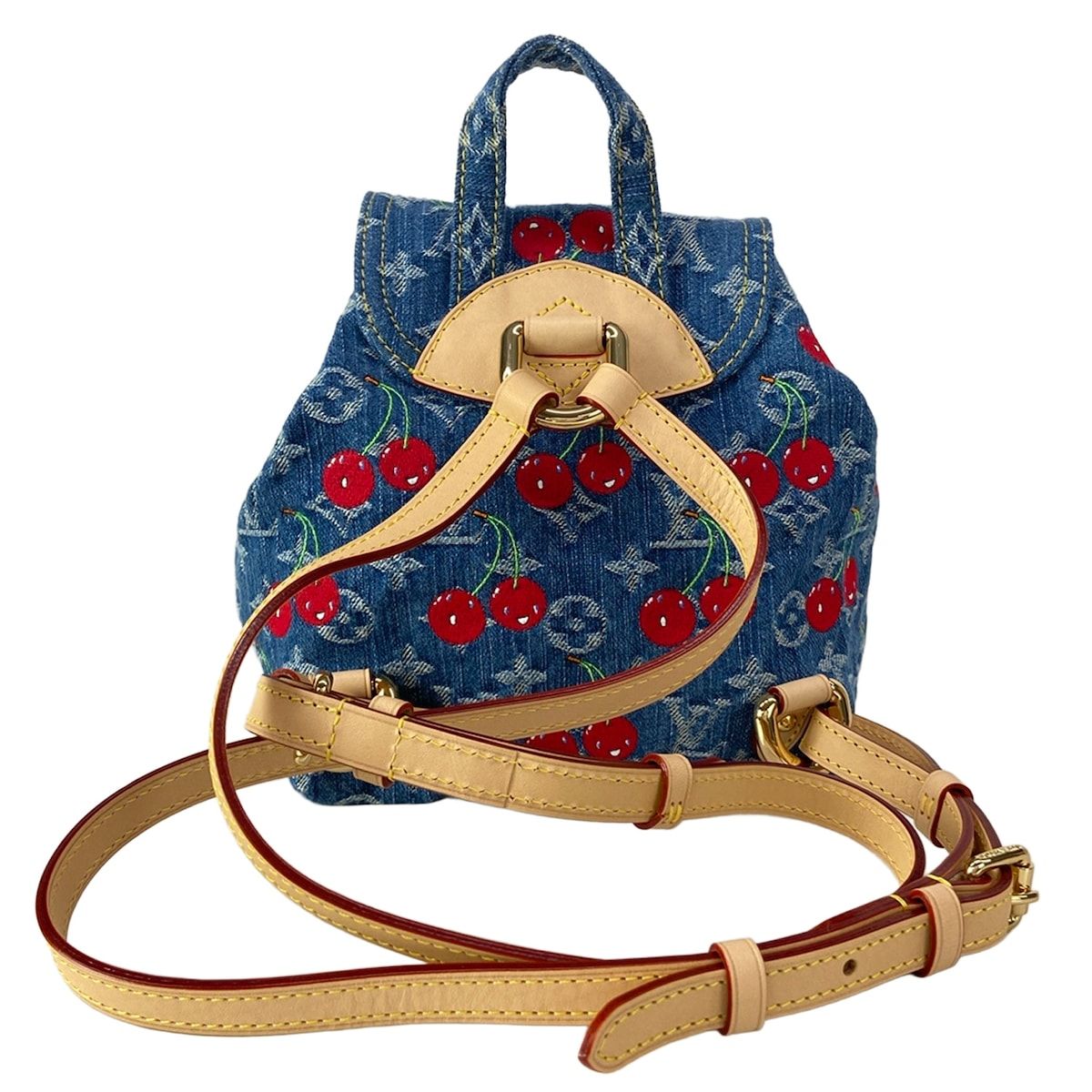 Louis Vuitton Backpack Monogram Cherry LV Takashi Murakami Venice Denim — view 3