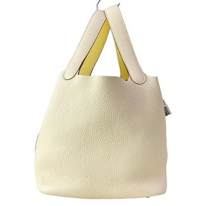 Hermes Tote Picotin Lock Eclat Nata Joanne Poussin Silver — view 3