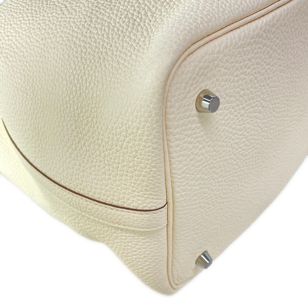 Hermes Tote Picotin Lock Eclat Nata Joanne Poussin Silver — view 9