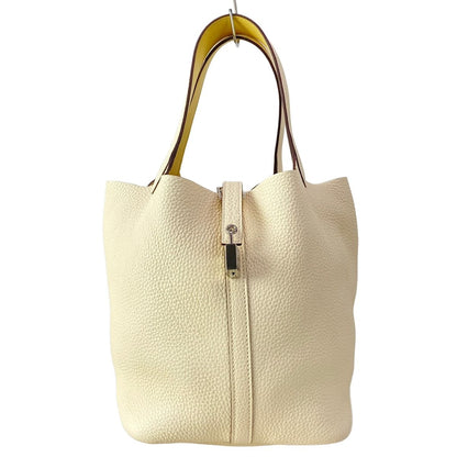 Hermes Tote Picotin Lock Eclat Nata Joanne Poussin Silver — view 2