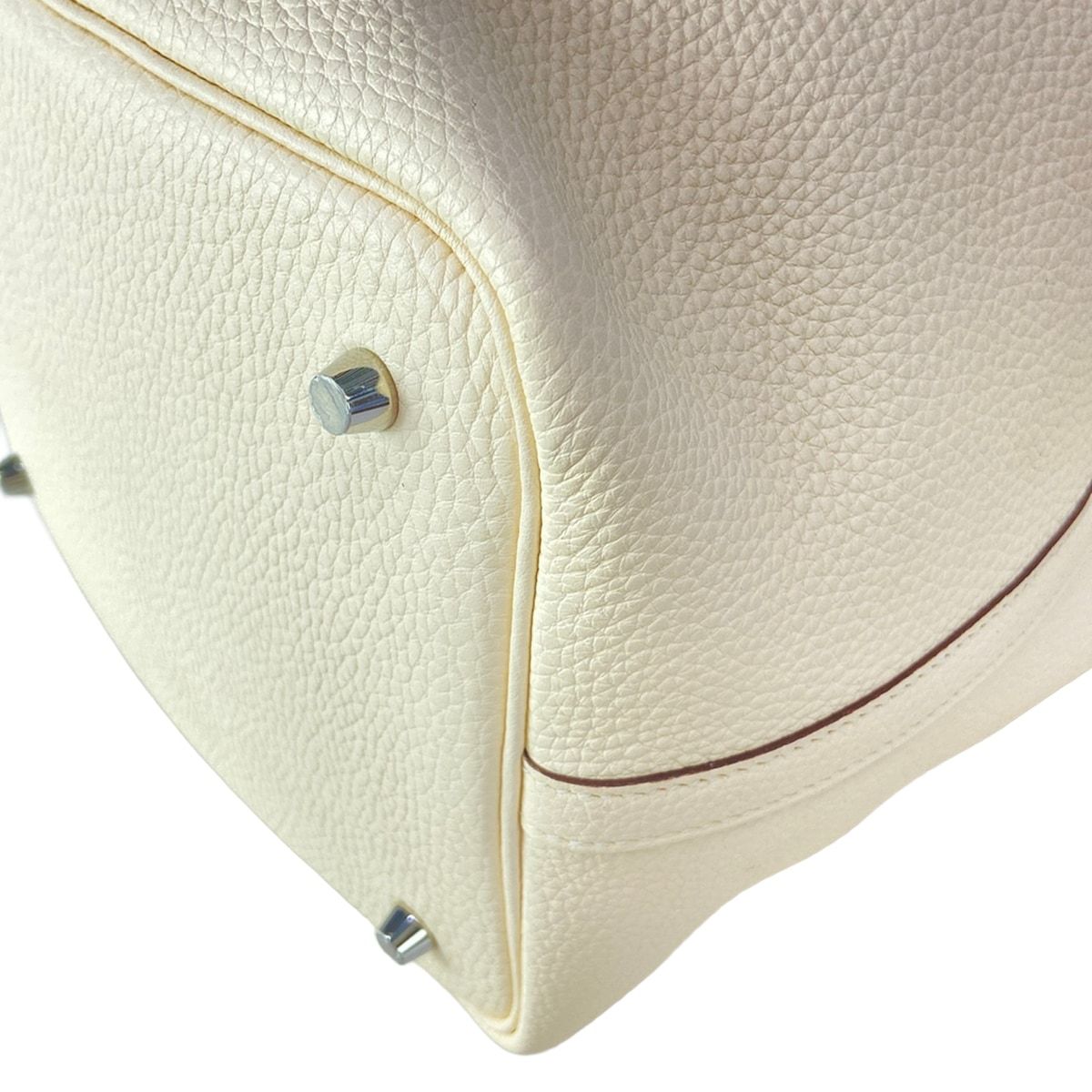Hermes Tote Picotin Lock Eclat Nata Joanne Poussin Silver — view 6