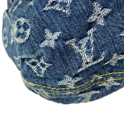Louis Vuitton Handbag Monogram Denim Pleaty Blue Cotton — view 7