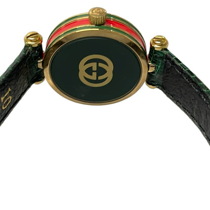 Gucci Watch Sherry Embossed Leather White Green — view 4