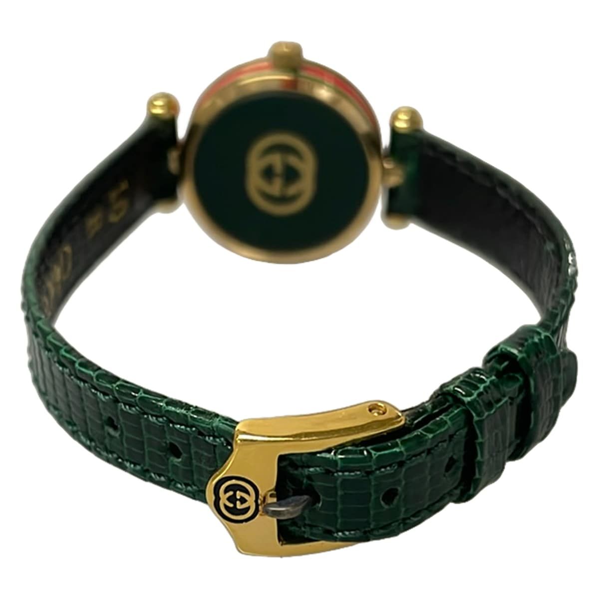 Gucci Watch Sherry Embossed Leather White Green — view 3