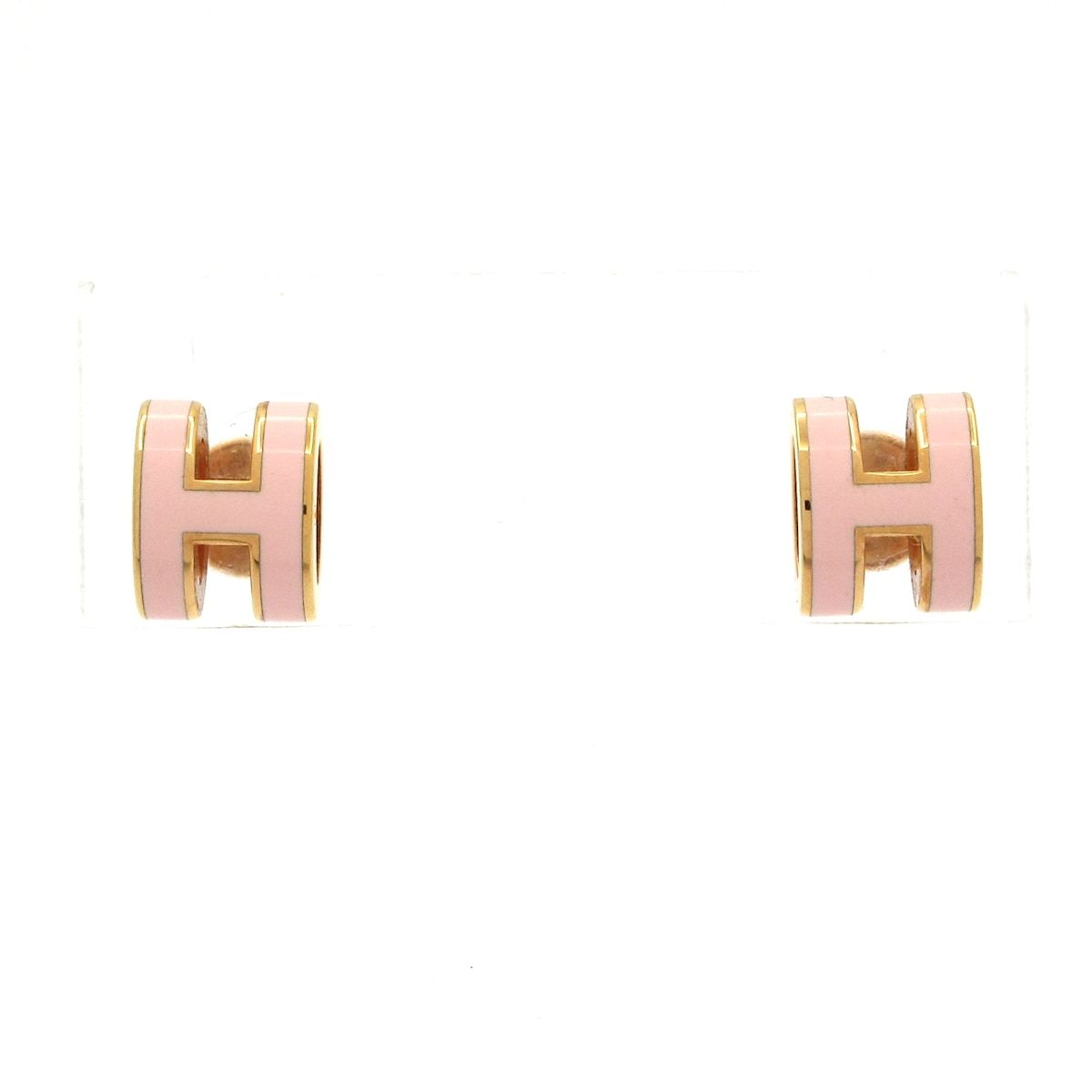 Hermes Earrings Mini Pop Light Pink Gold