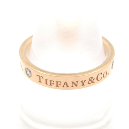 Tiffany & Co Ring Flat Band 18k Pink Gold Diamond — view 3