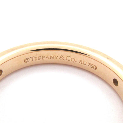 Tiffany & Co Ring Flat Band 18k Pink Gold Diamond — view 5