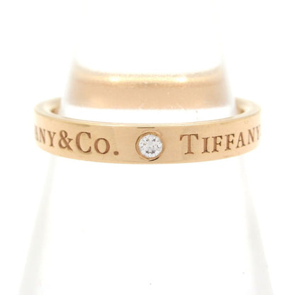 Tiffany & Co Ring Flat Band 18k Pink Gold Diamond