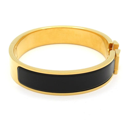 Hermes Bangle Click Gold Black Bracelet — view 2
