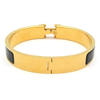 Hermes Bangle Click Gold Black Bracelet — view 3