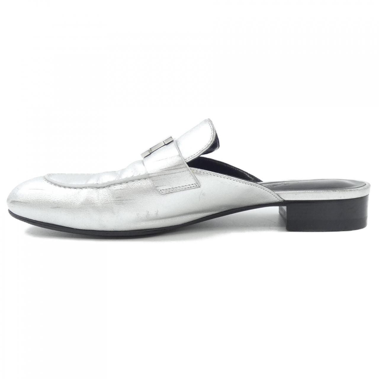Hermes Trocadero Sandals Silver — view 2