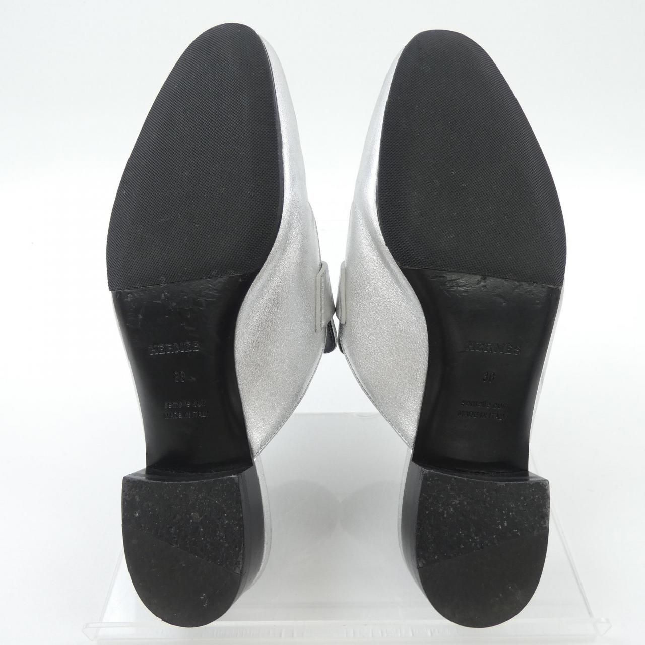 Hermes Trocadero Sandals Silver — view 4