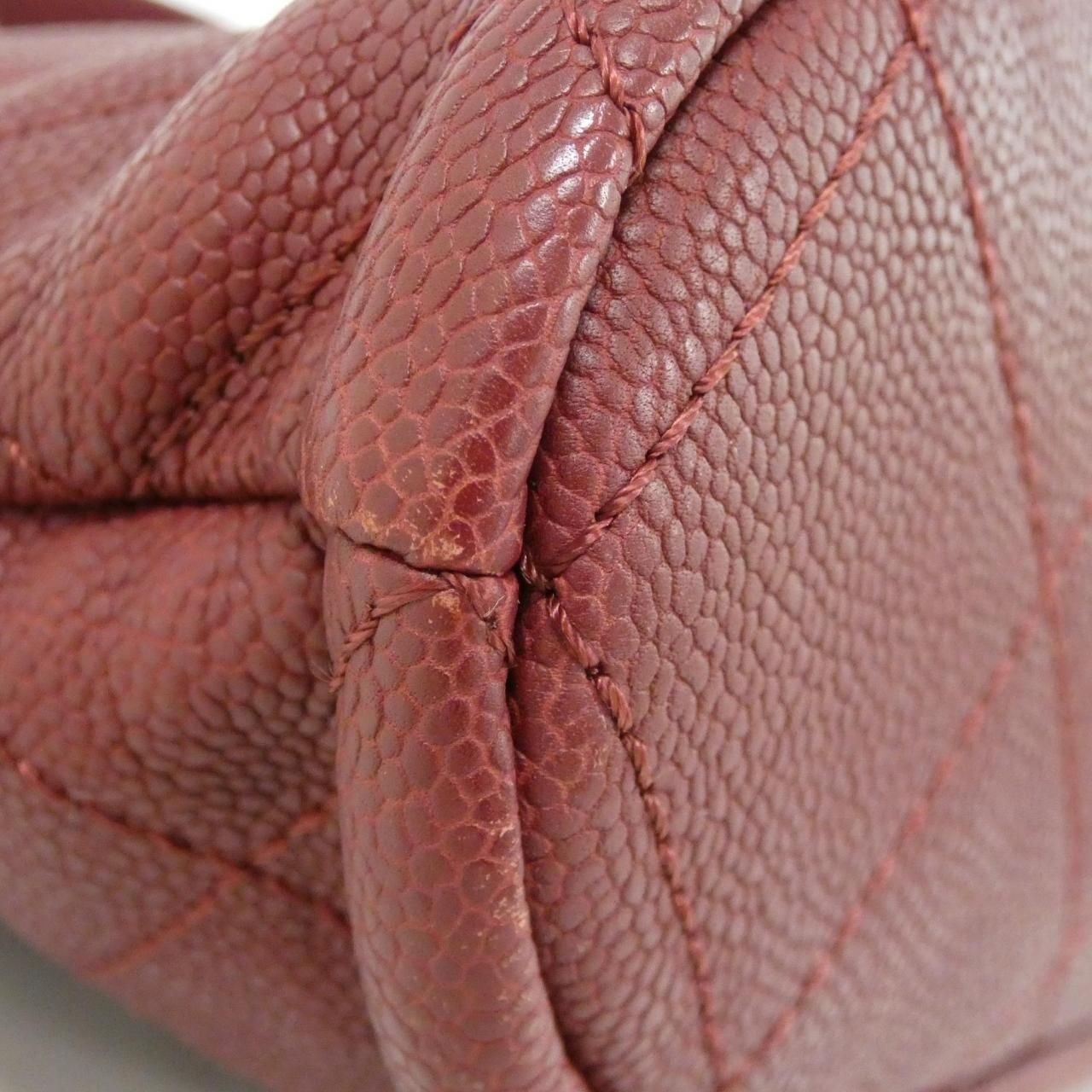 Chanel Bag Handbag Burgundy — view 3
