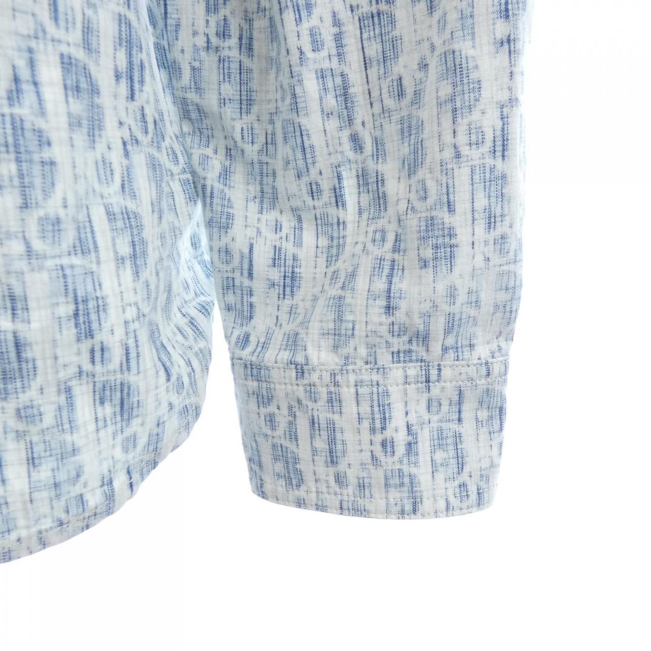Dior Oblique Kasuri Cotton Denim Shirt — view 6