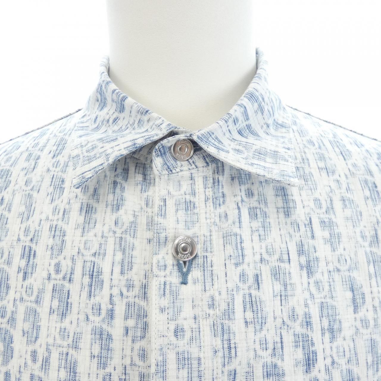 Dior Oblique Kasuri Cotton Denim Shirt — view 5