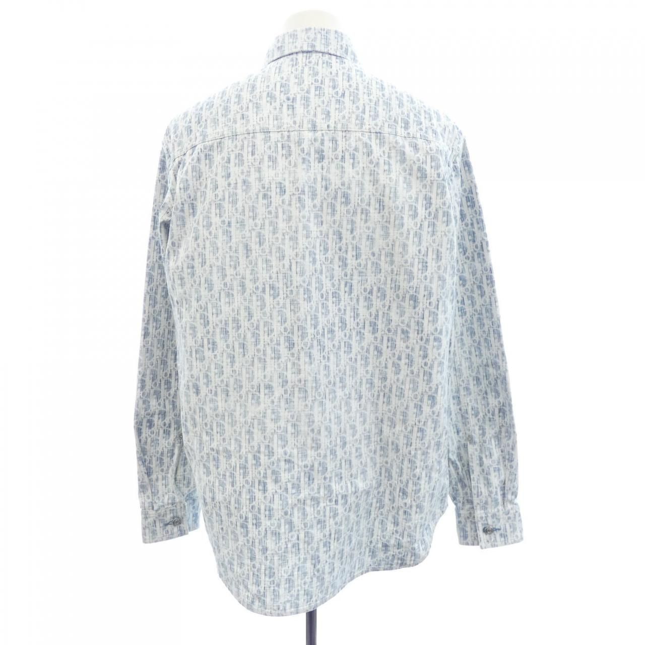 Dior Oblique Kasuri Cotton Denim Shirt — view 2