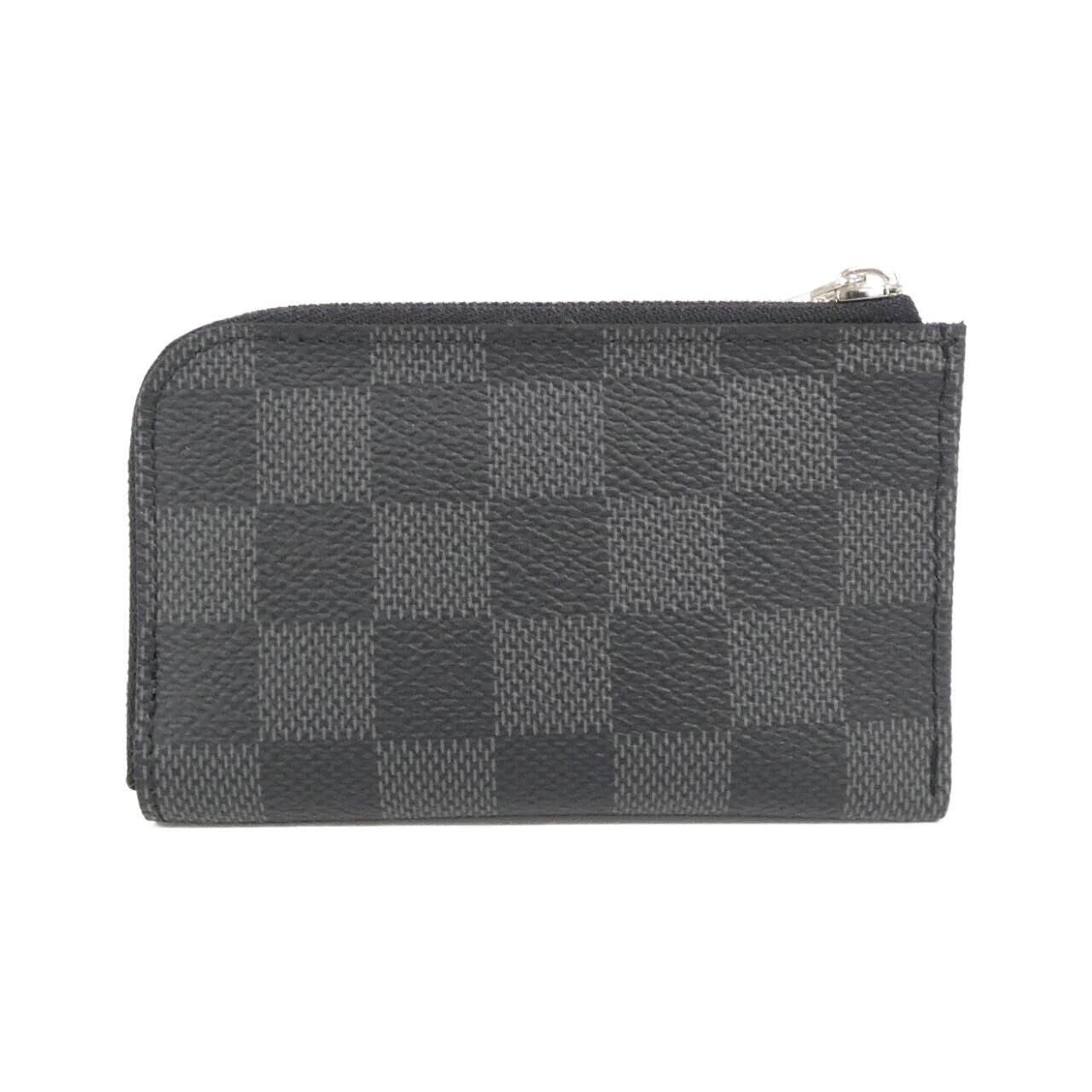 Louis Vuitton Damier Graphite Porte Monet Coin Case — view 2