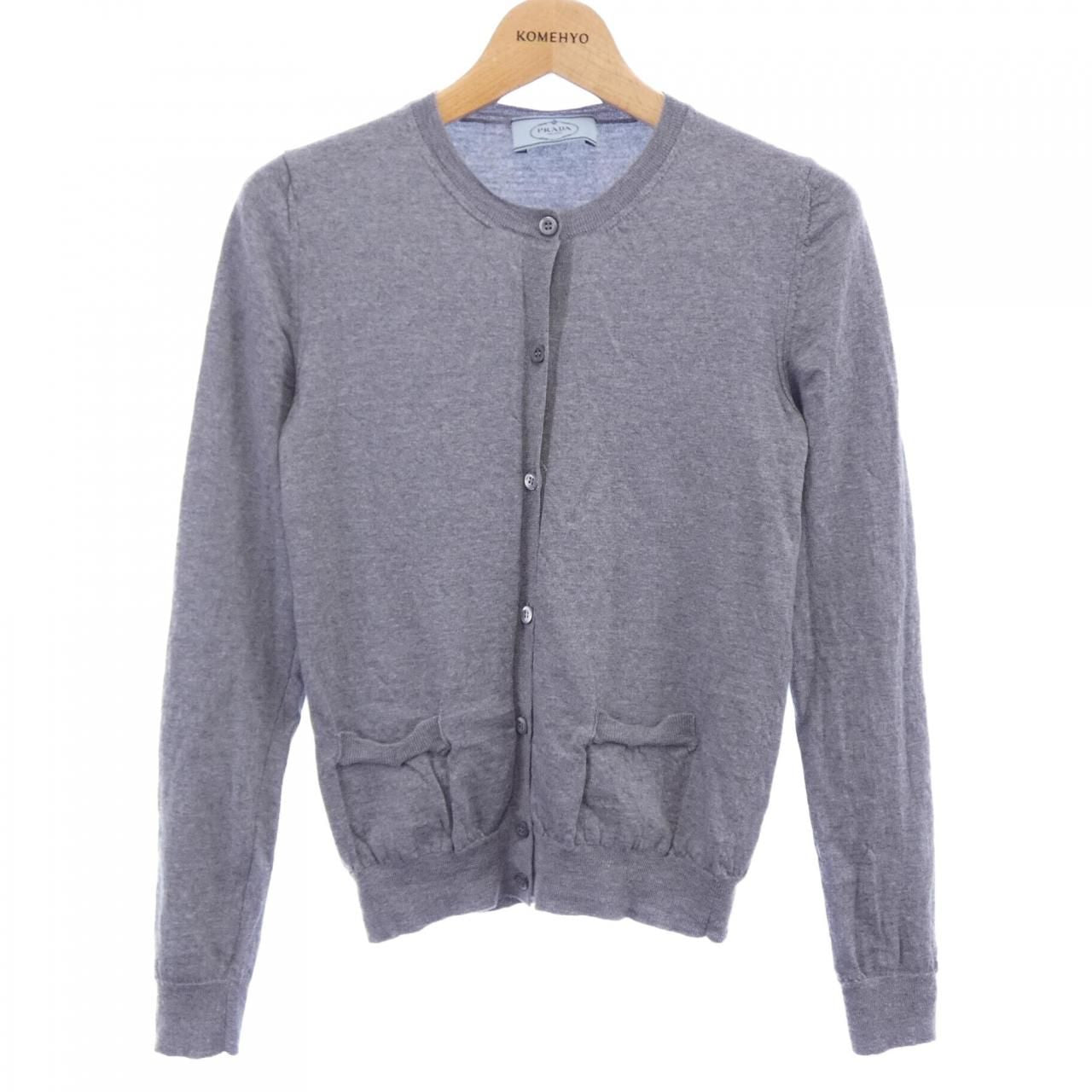 Prada Xh2 Cardigan Gray