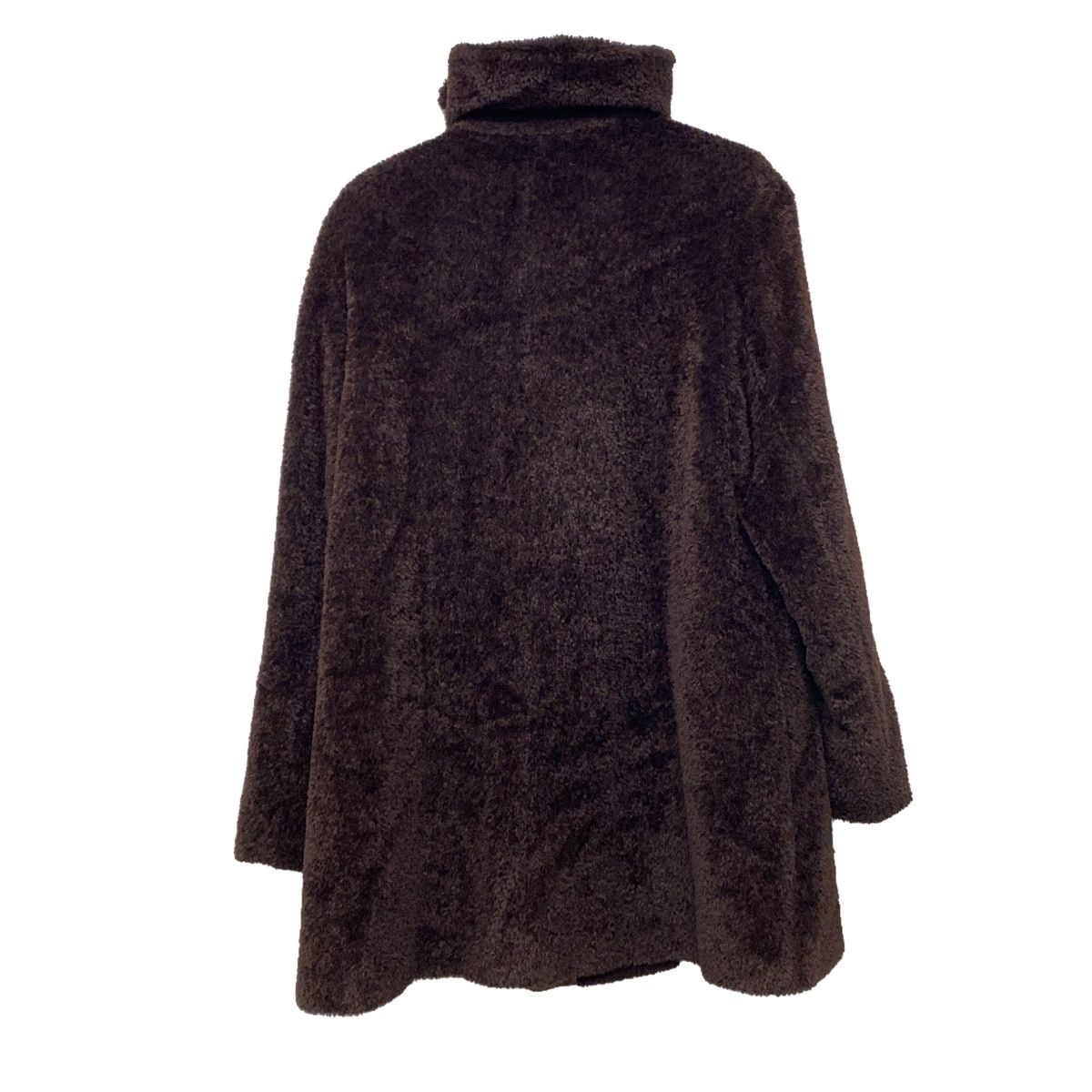 Max Mara Coat 42 M Dark Brown Alpaca Wool Long Sleeve Winter — view 2