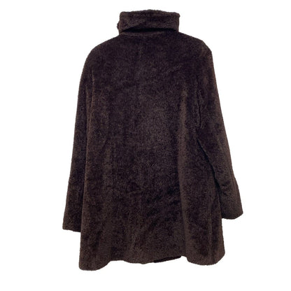 Max Mara Coat 42 M Dark Brown Alpaca Wool Long Sleeve Winter — view 2