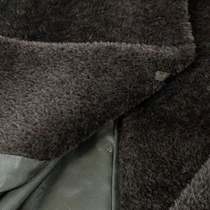 Max Mara Coat 42 M Dark Brown Alpaca Wool Long Sleeve Winter — view 7