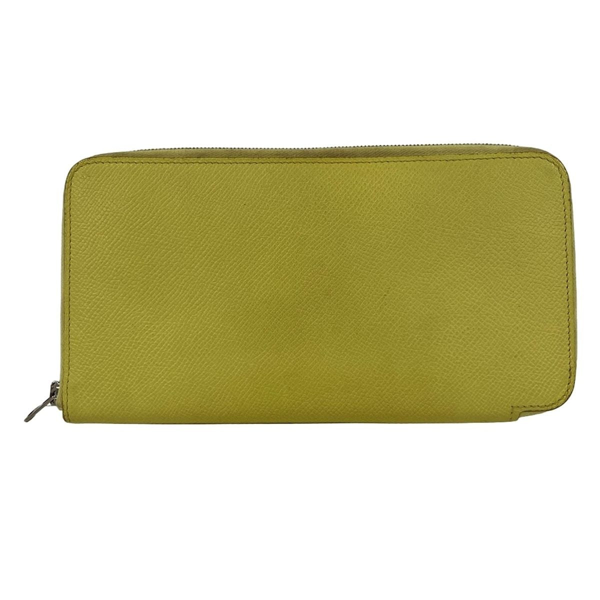 Hermes Wallet Azap Long Silk in Souffle Zip Around Silver
