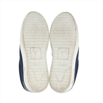 Louis Vuitton Monogram Denim Front Row Line Slip Ons 36.5 Shoes — view 8