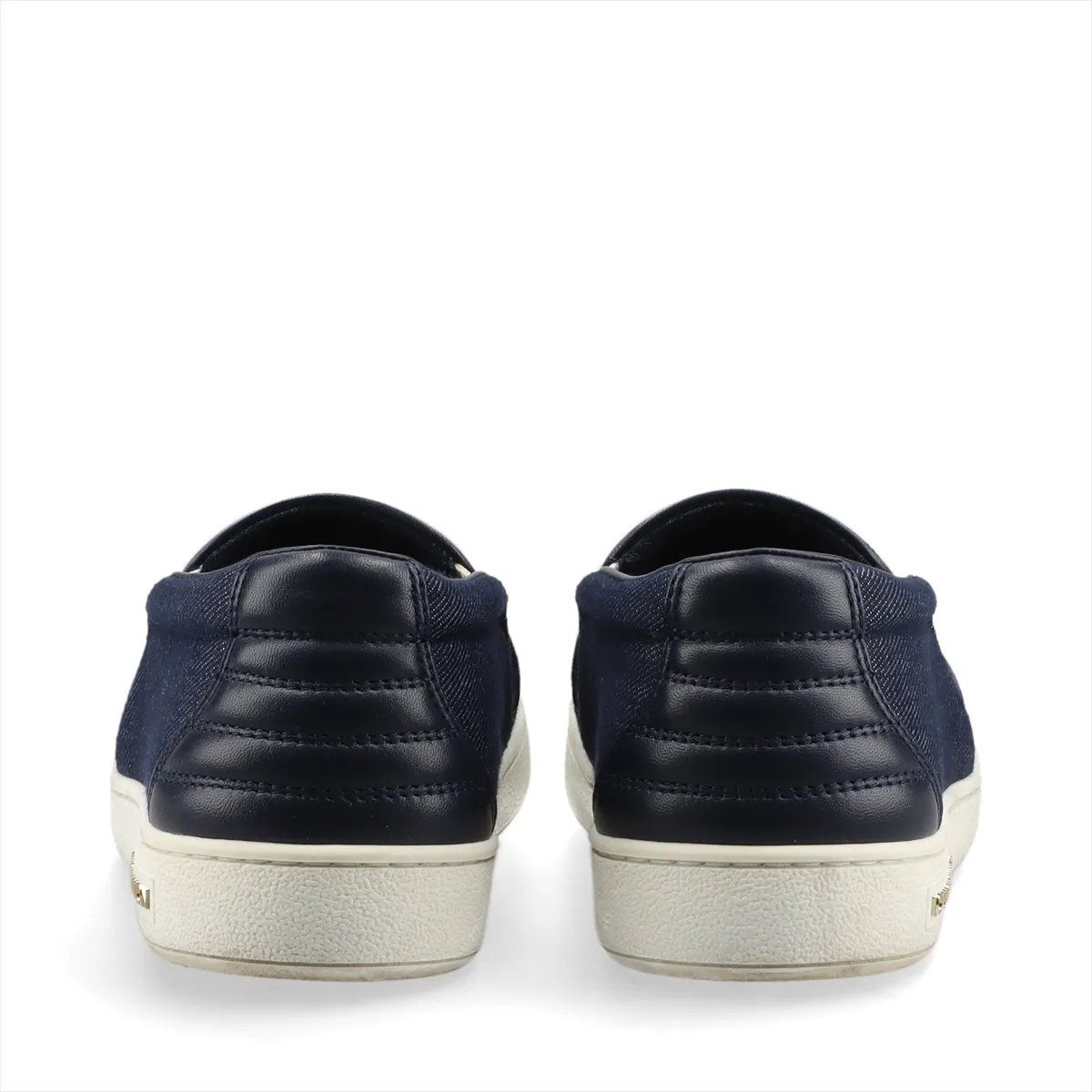 Louis Vuitton Monogram Denim Front Row Line Slip Ons 36.5 Shoes — view 6