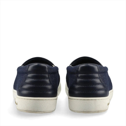 Louis Vuitton Monogram Denim Front Row Line Slip Ons 36.5 Shoes — view 6