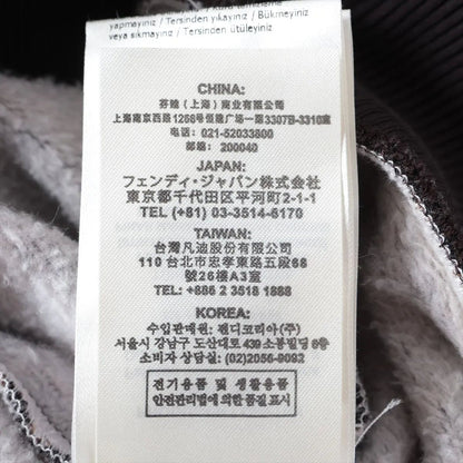 Fendi Tag Zucca FF Pattern Hoodie L Top Brown — view 6