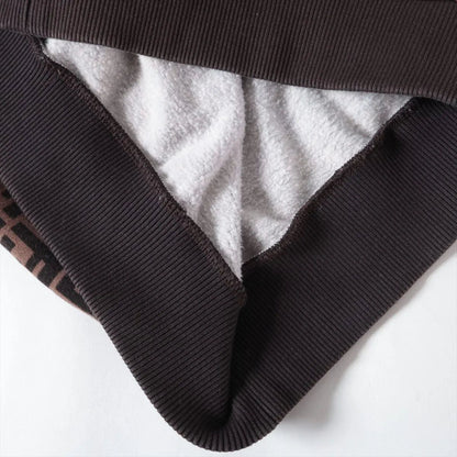 Fendi Tag Zucca FF Pattern Hoodie L Top Brown — view 4