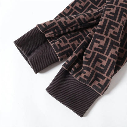 Fendi Tag Zucca FF Pattern Hoodie L Top Brown — view 8