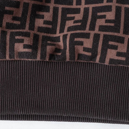 Fendi Tag Zucca FF Pattern Hoodie L Top Brown — view 7