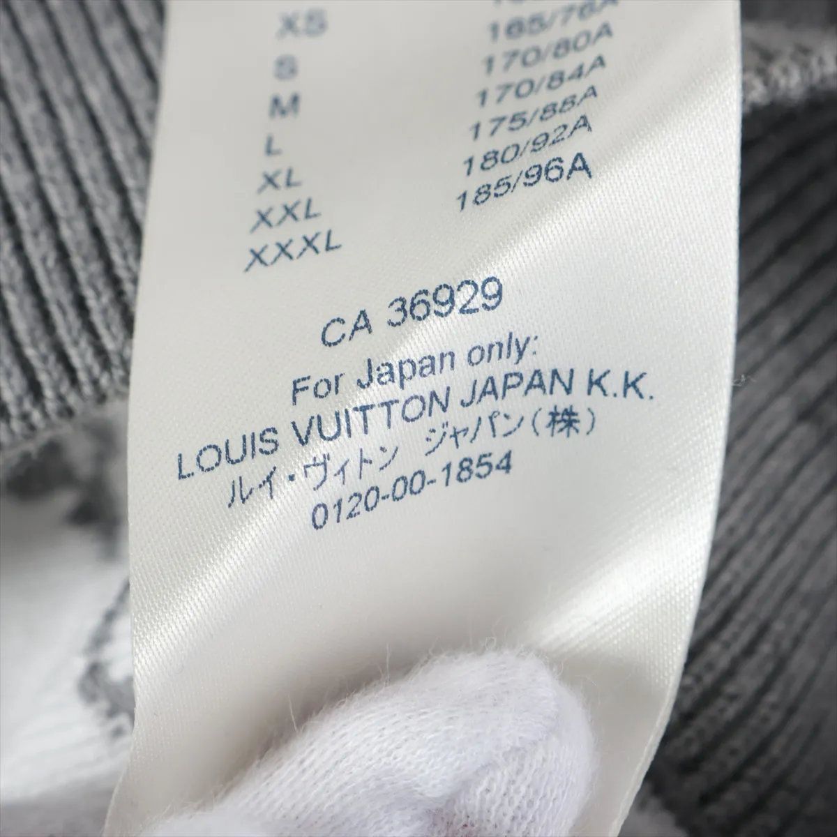 Louis Vuitton Tagged Gradient Monogram Knit Sweater Top Gray — view 6