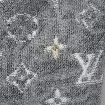 Louis Vuitton Tagged Gradient Monogram Knit Sweater Top Gray — view 7
