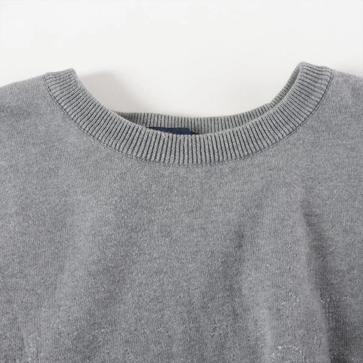 Louis Vuitton Tagged Gradient Monogram Knit Sweater Top Gray — view 3