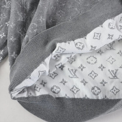 Louis Vuitton Tagged Gradient Monogram Knit Sweater Top Gray — view 4