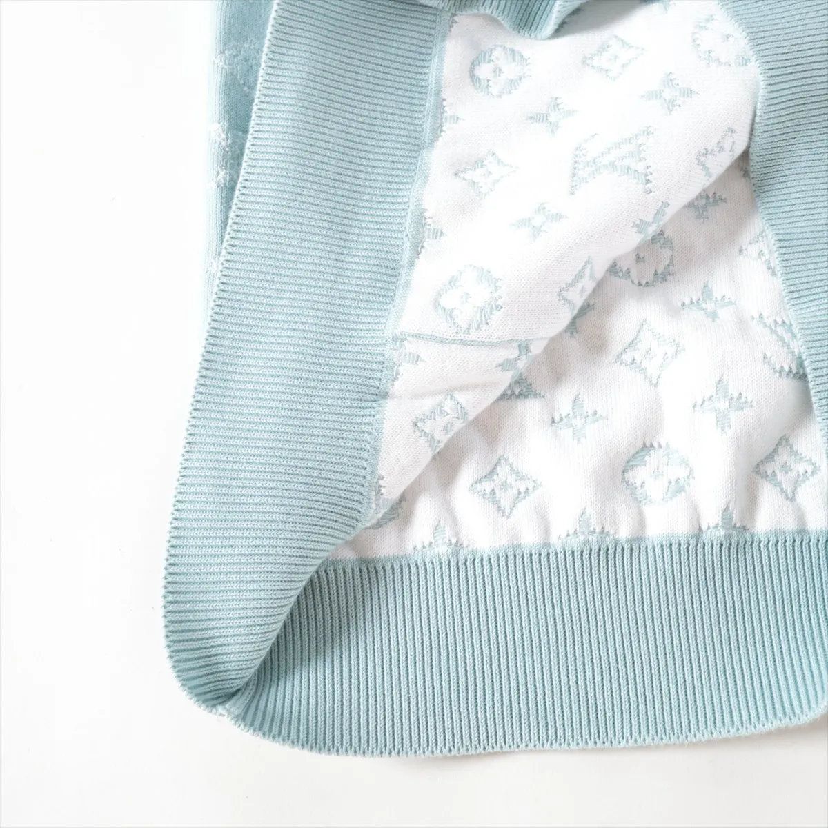 Louis Vuitton Tagged Gradient Monogram Hoodie Blue XXL — view 4