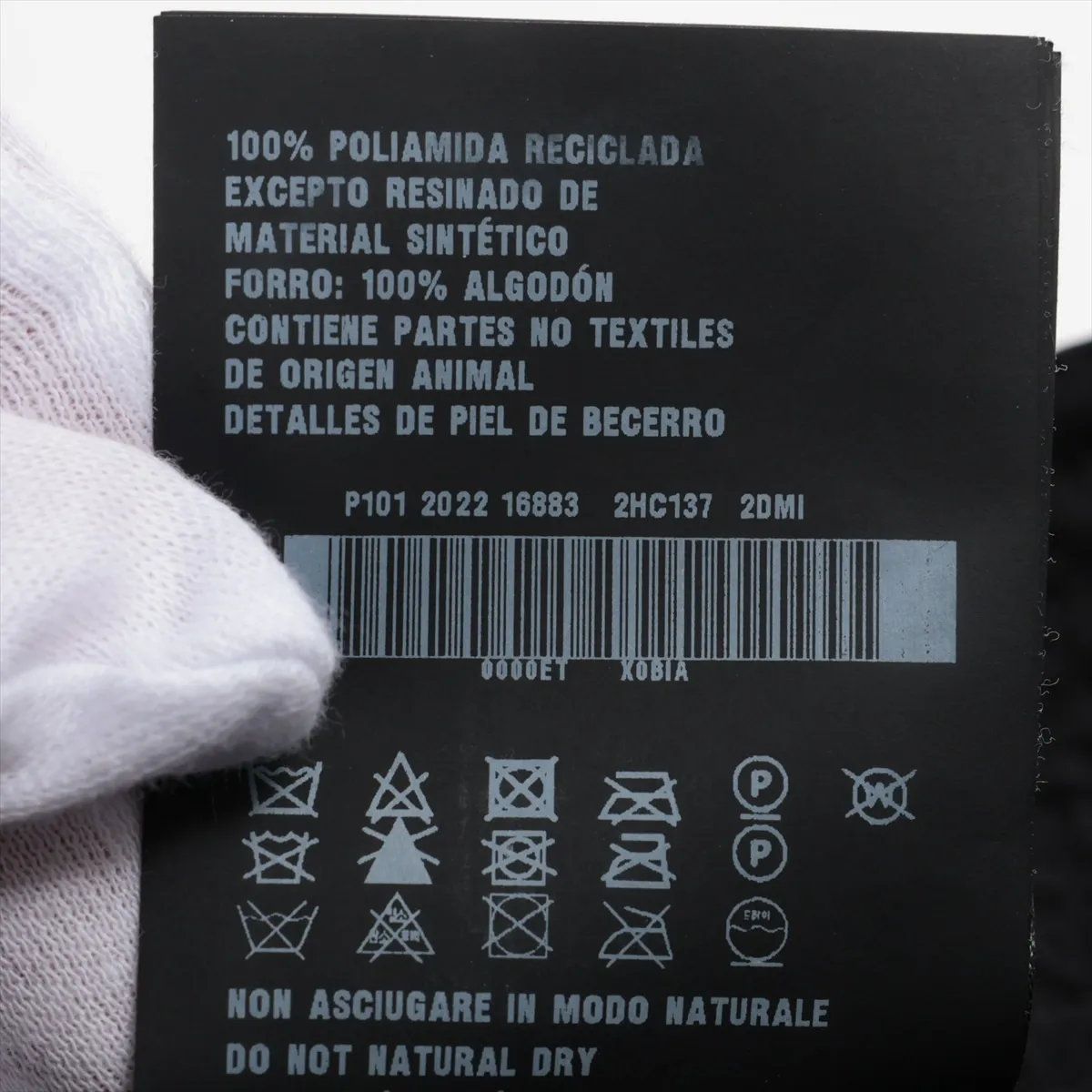 Prada Tag Re-Nylon Triangle Logo Bucket Hat M Hat Black — view 6