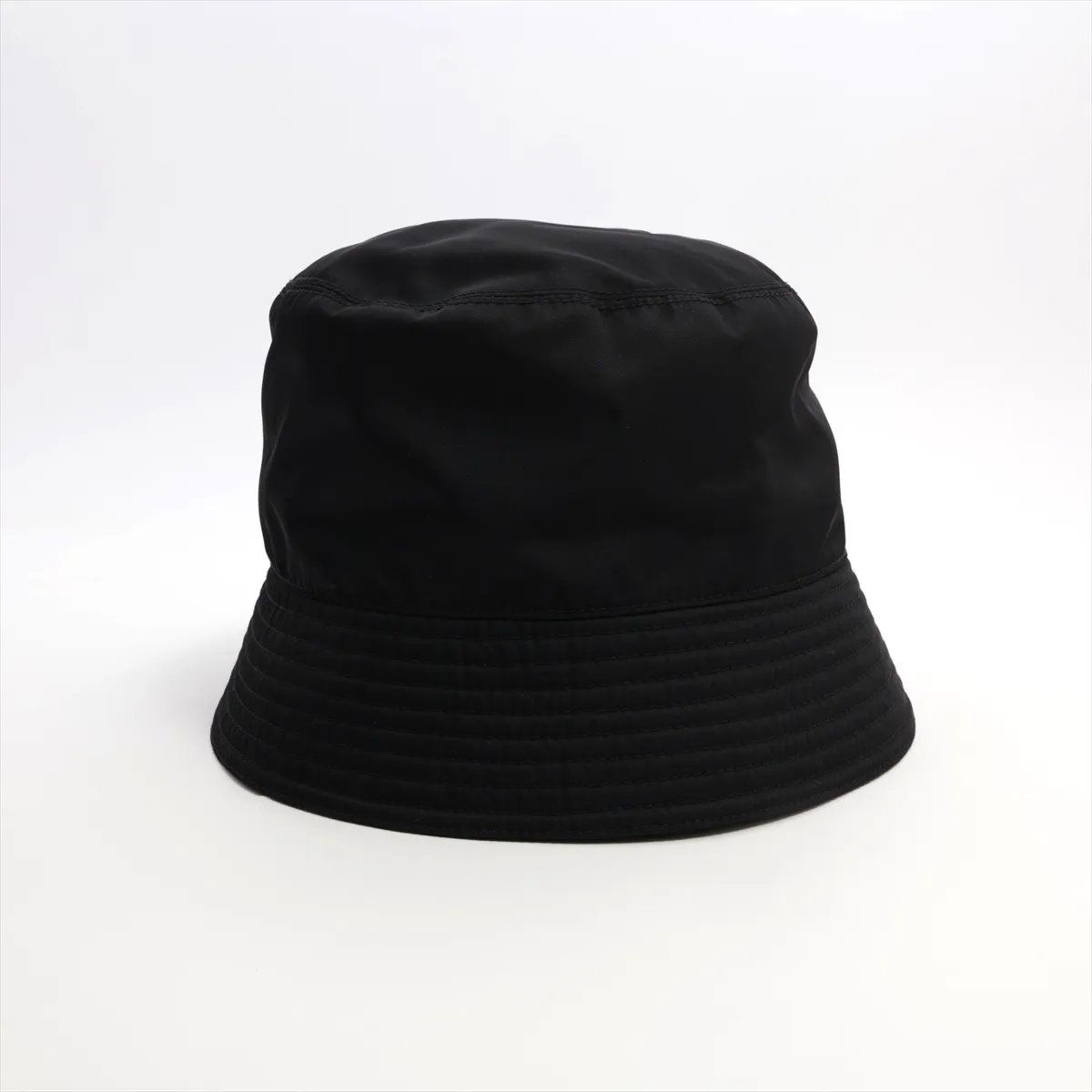 Prada Tag Re-Nylon Triangle Logo Bucket Hat M Hat Black — view 3